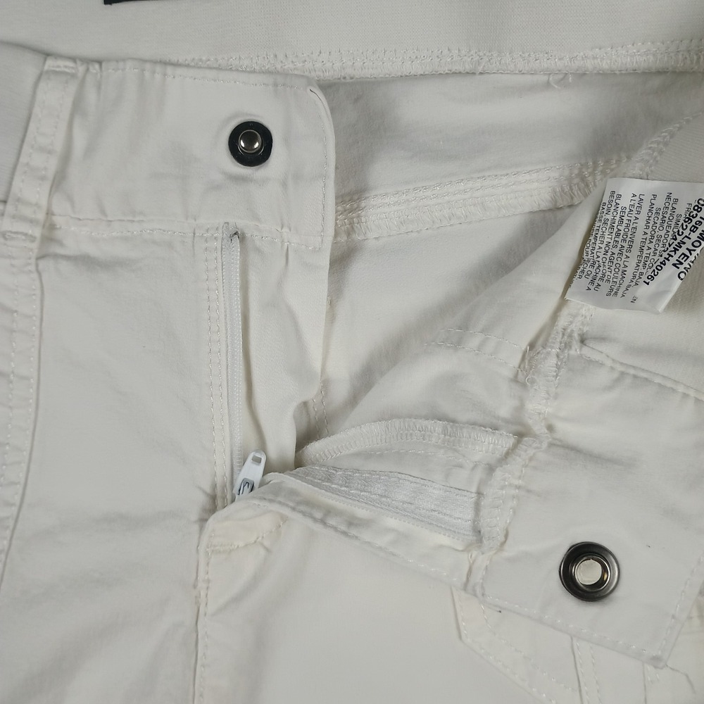 Lee Relaxed Fit White Capri Pants Womens Size 4 Stretch Casual Crop - Picture 5 of 9